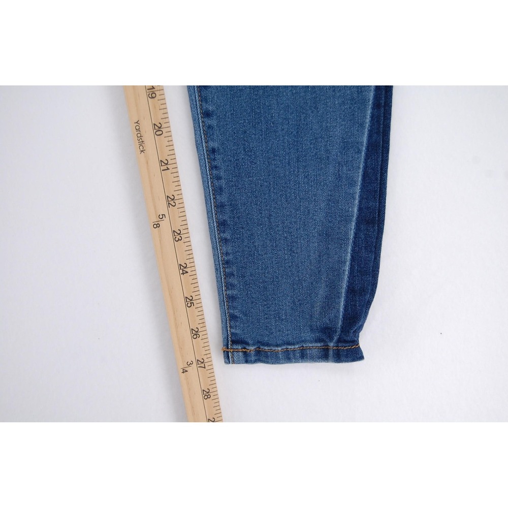 Flying Monkey Jeans Womens 27 Blue Mid Rise Ankle Skinny Distressed‎ Stretch - Picture 14 of 15